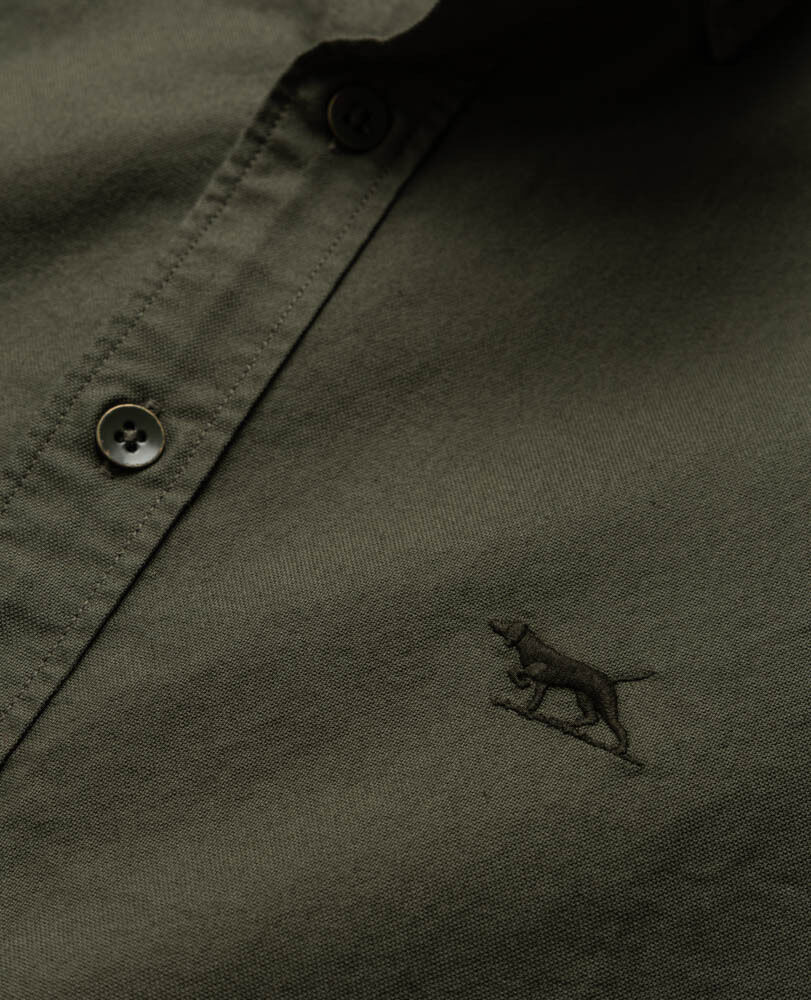 Oxford Sports Fit Shirt, KHAKI, Detail 2