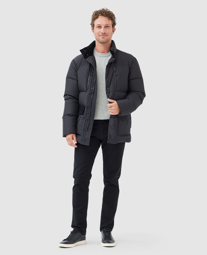 Ohau Down Jacket, NERO, Off Front