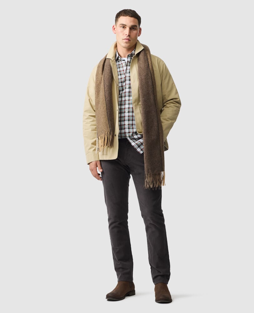 Albury Moleskin Straight Jean, FOSSIL, Off Front