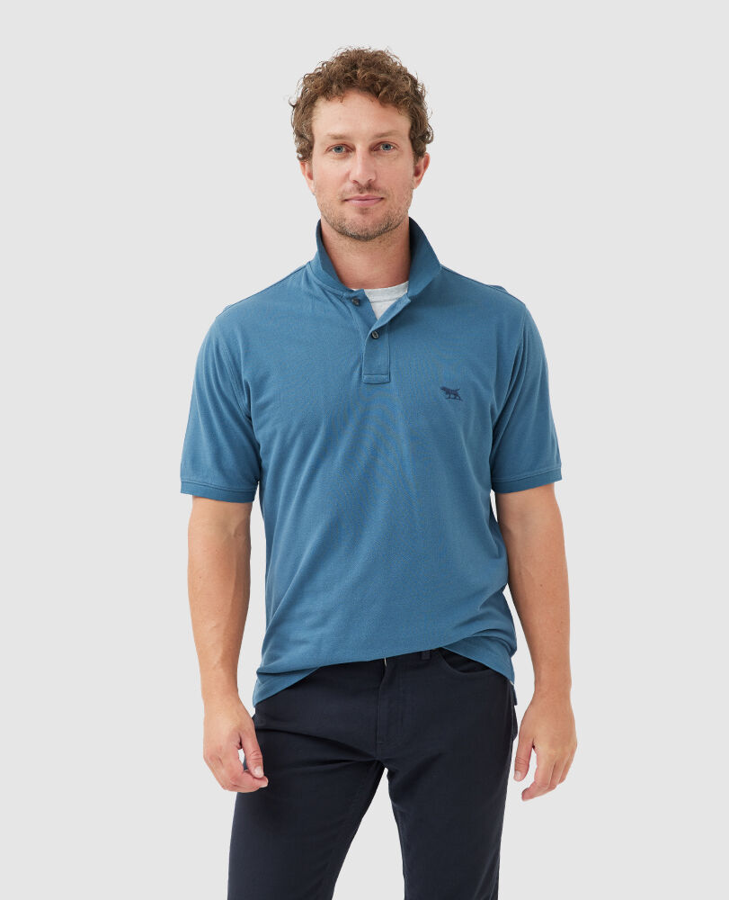 The Gunn Original Fit Polo, TEAL, Front