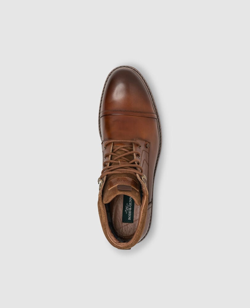 Dunedin Military Boot, TAN BURNISH