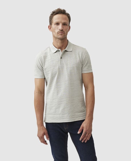 Banks Road Sports Fit Polo, STONE
