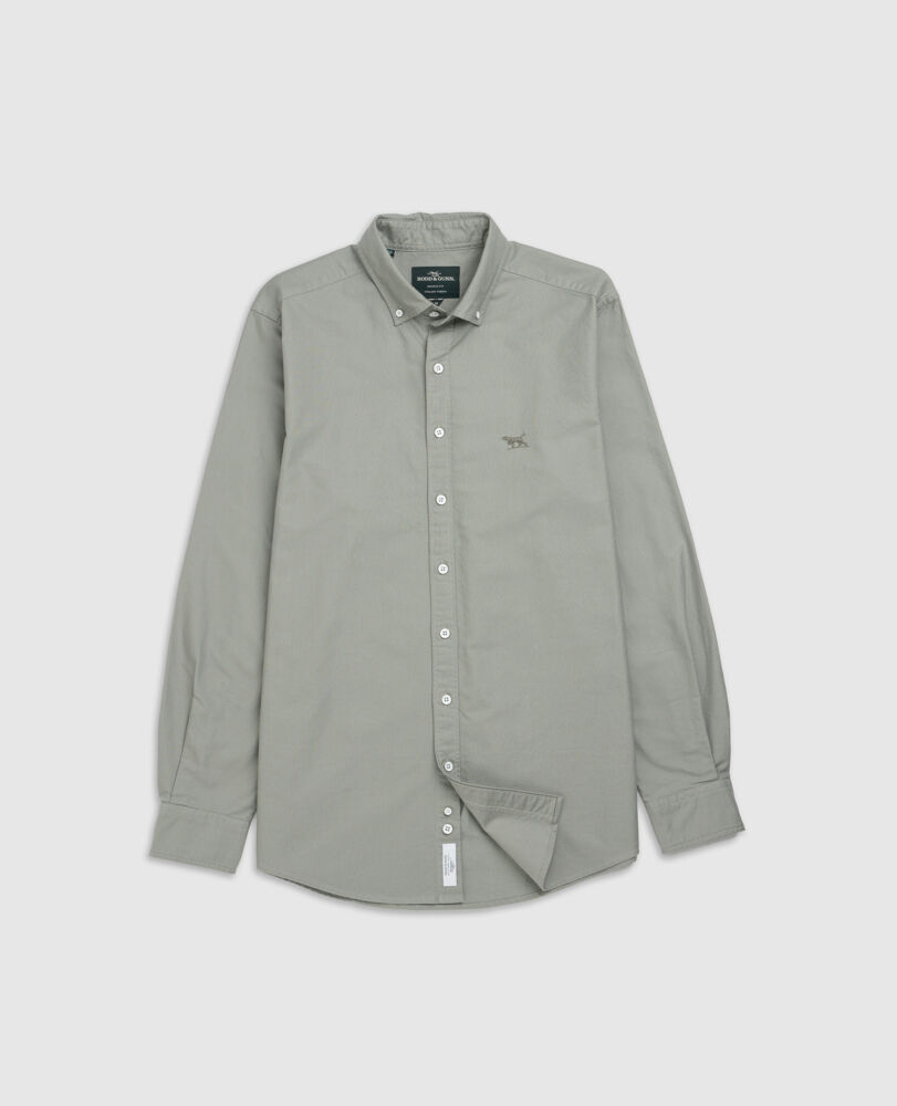 Oxford Sports Fit Shirt, SAGE, Flat Lay