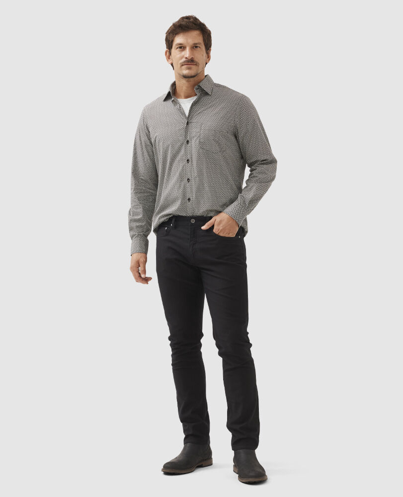 Hatton Shirt, NOIR, Off Front