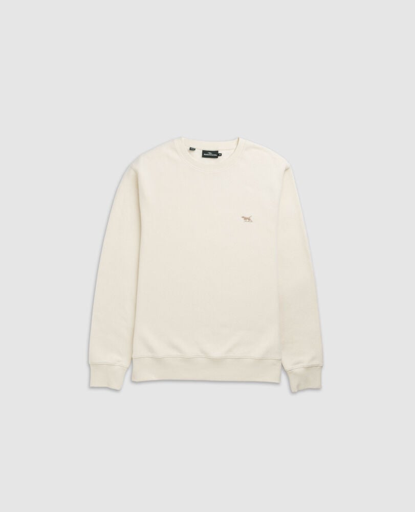 Gunn Crew Neck Sweat, ECRU, Flat Lay