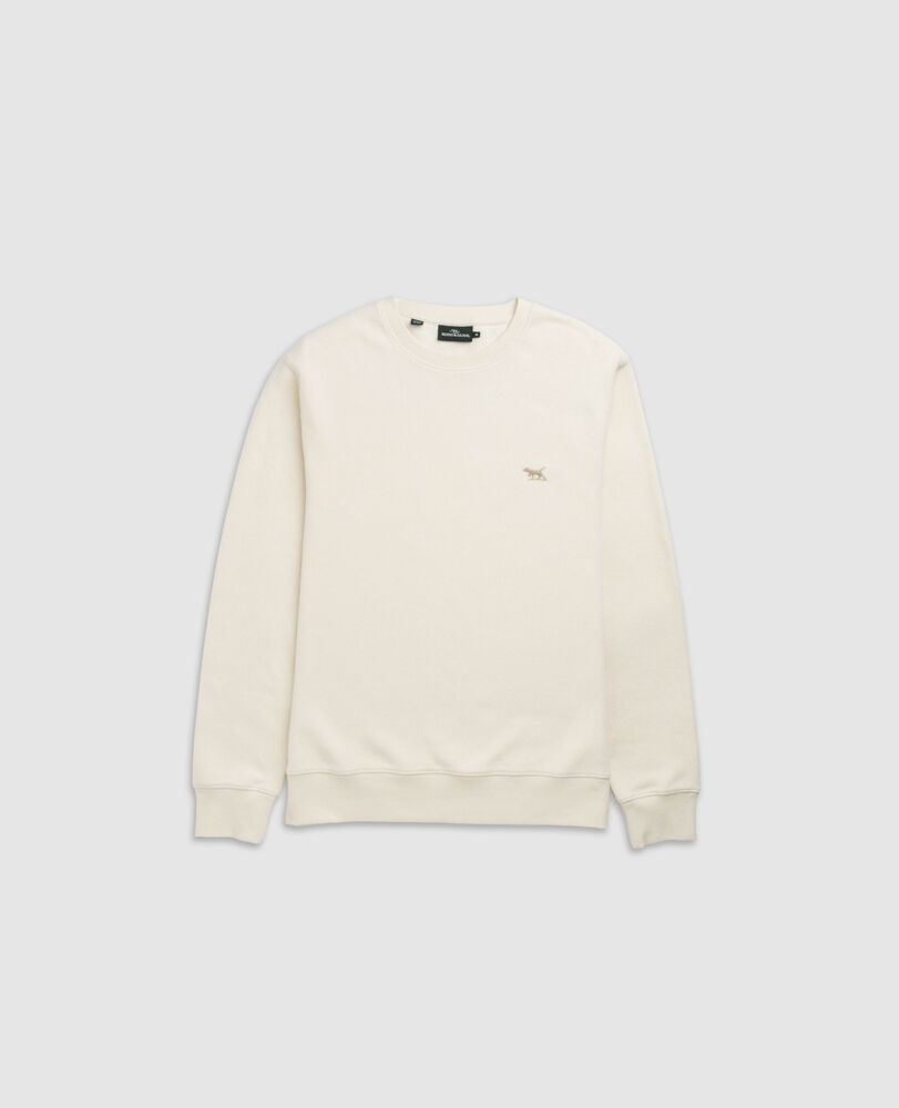 Gunn Crew Neck Sweat, ECRU, Flat Lay