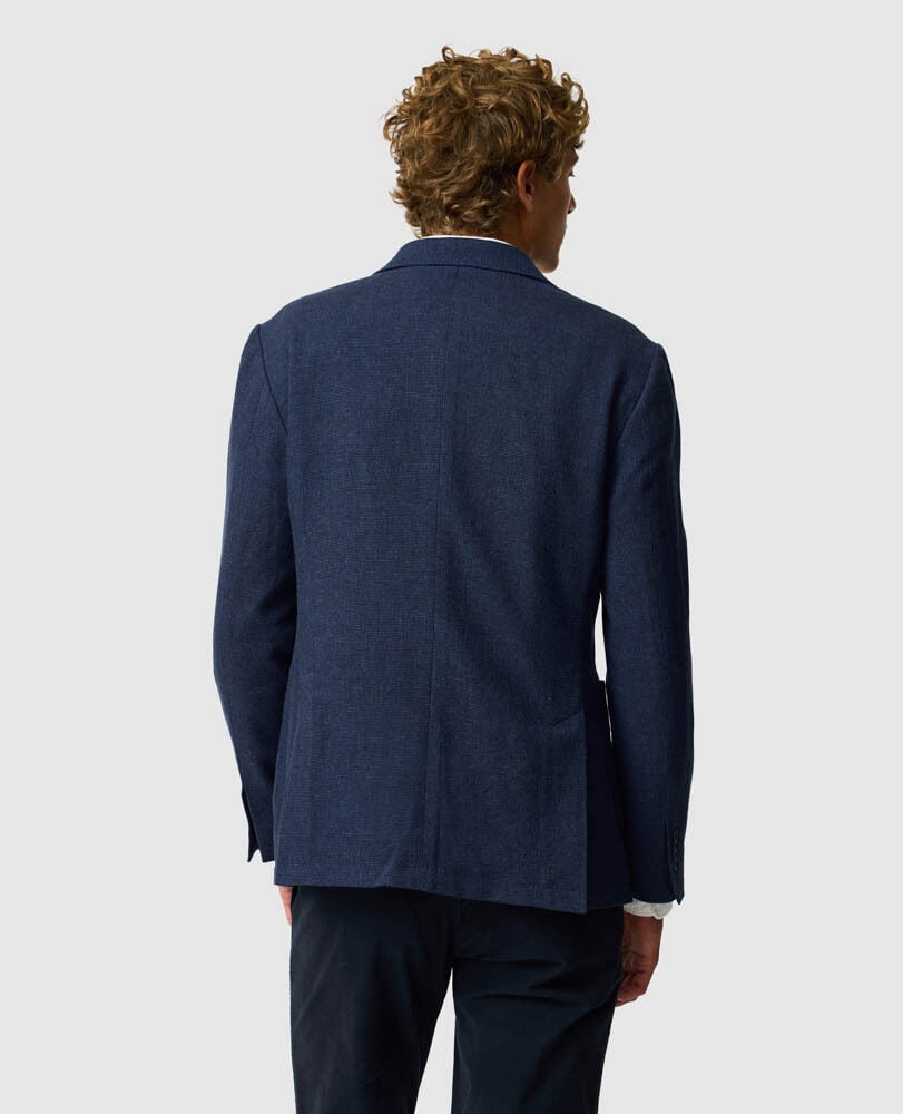 Willow Flat Sports Fit Jacket, INDIGO, Back