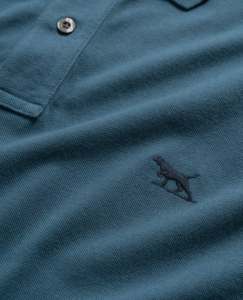 The Gunn Original Fit Polo, TEAL, Detail 3