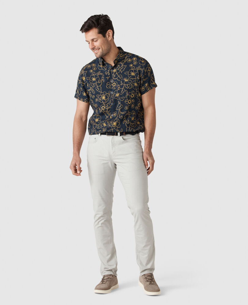 Big Glory Bay Sports Fit Shirt, LEMON, Off Front