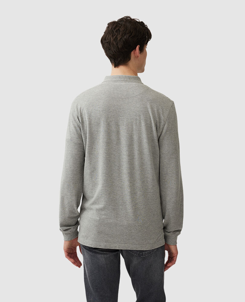 Ls Original Fit Gunn Polo, GRAU MARLE, Back