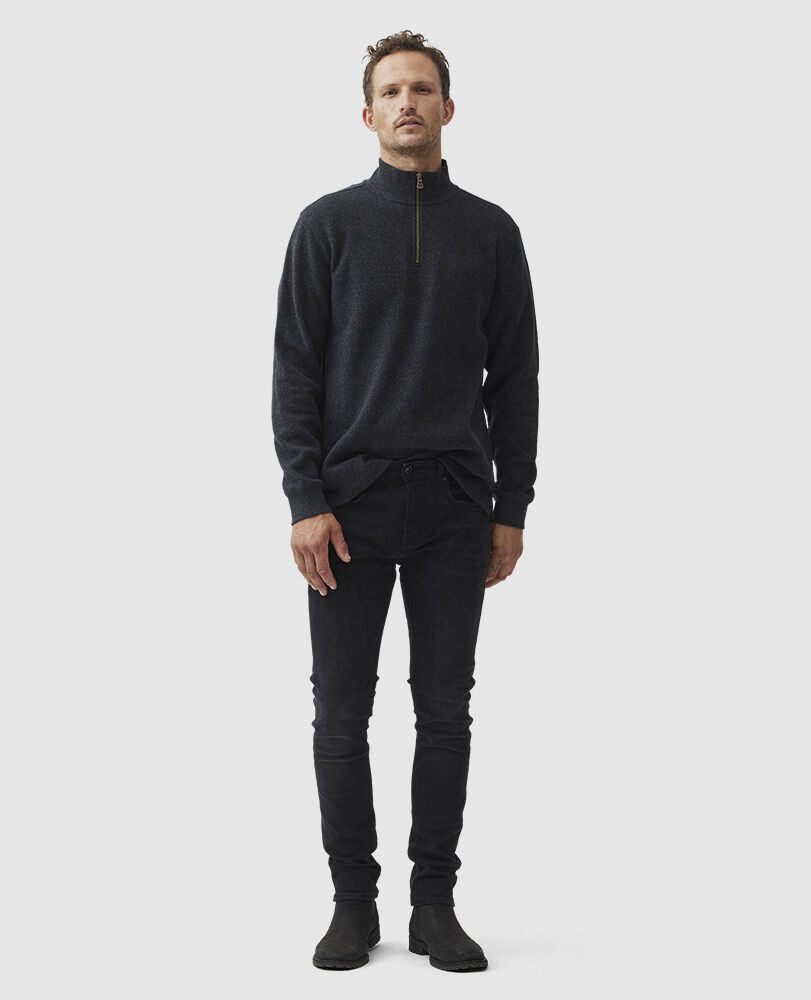 Alton Ave Sweater, ASPHALT, Off Front