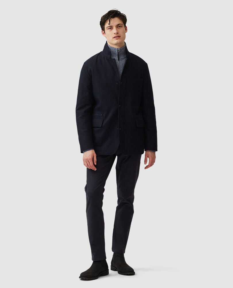 Longbush Jacket, NAVY, Off Front