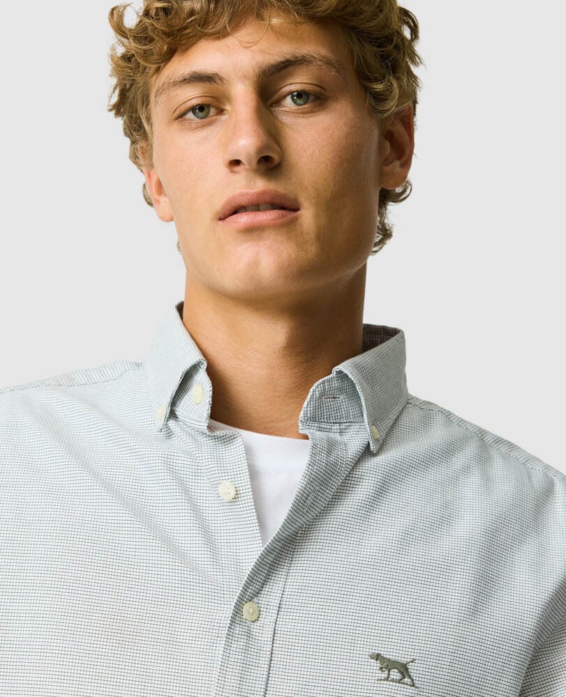 Gunn Oxford 2 Sports Fit Shirt, FERN, Detail 3