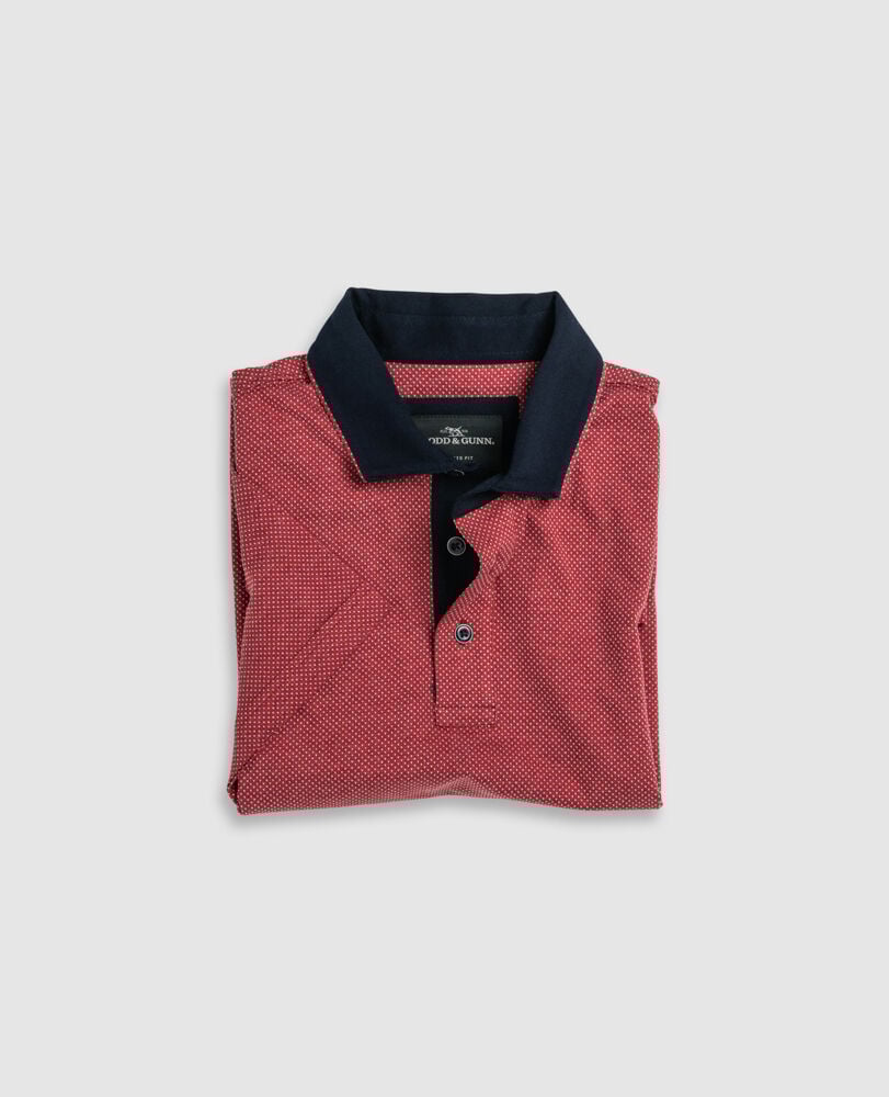 Stanley Point Sports Fit Polo, GARNET, Flat Lay