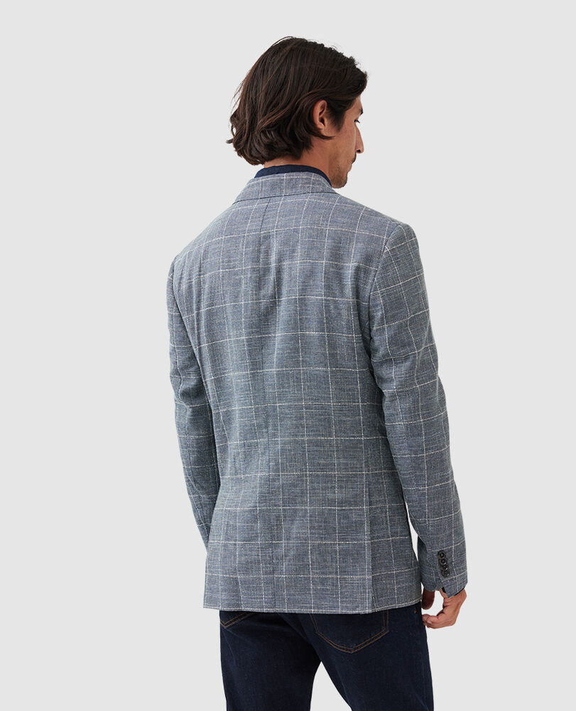 Karaka Point Sports Fit Jacket, AQUAMARINE, Back