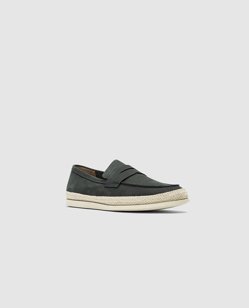 Huaraki Jute Loafer, INDIGO, Off Front