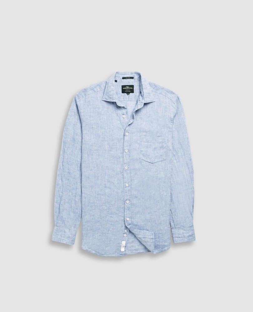 Coromandel Sports Fit Shirt, DENIM, Flat Lay