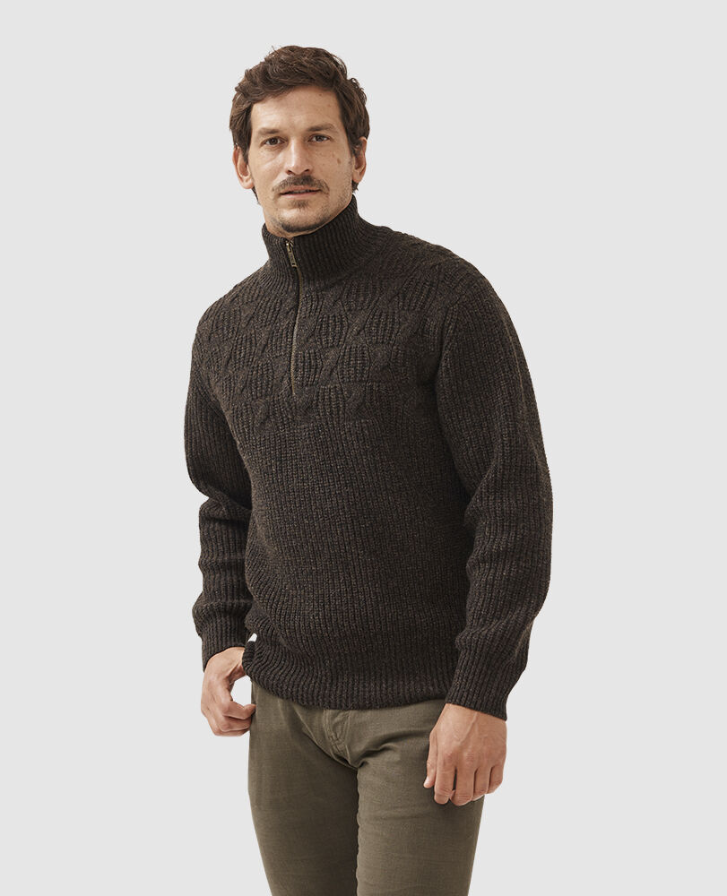 Challis Knit, TOBACCO, Front