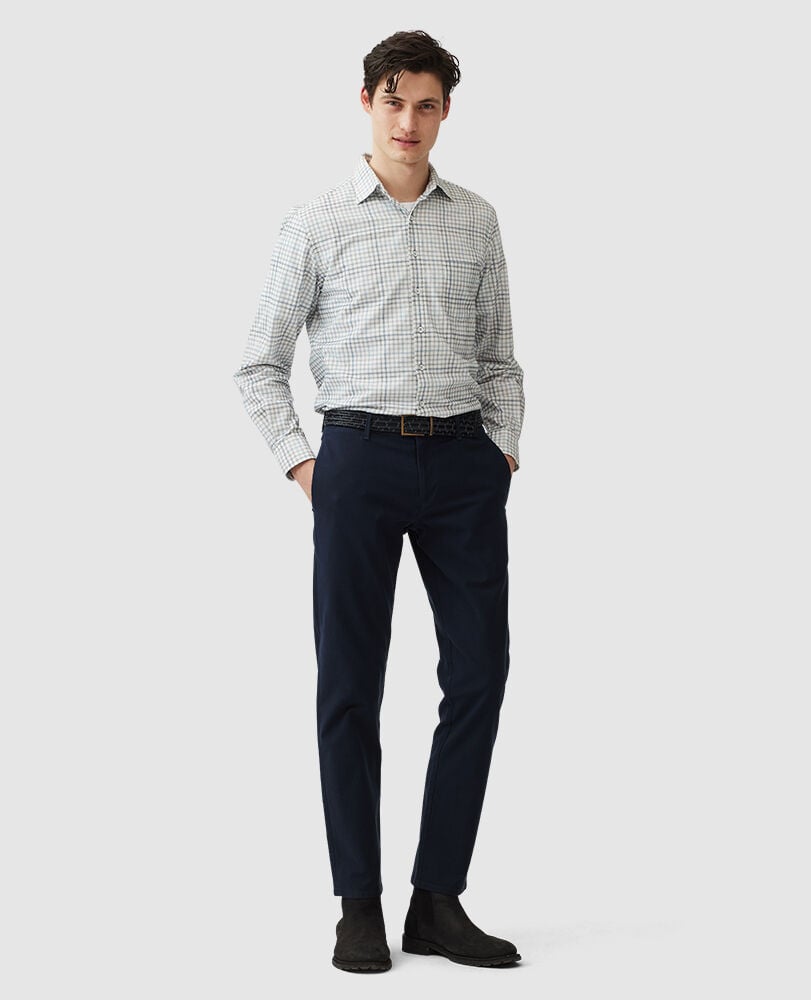 Brookdale Sports Fit Shirt, SKY, Off Front