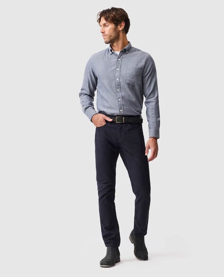 Barrhill Sports Fit Shirt, DENIM