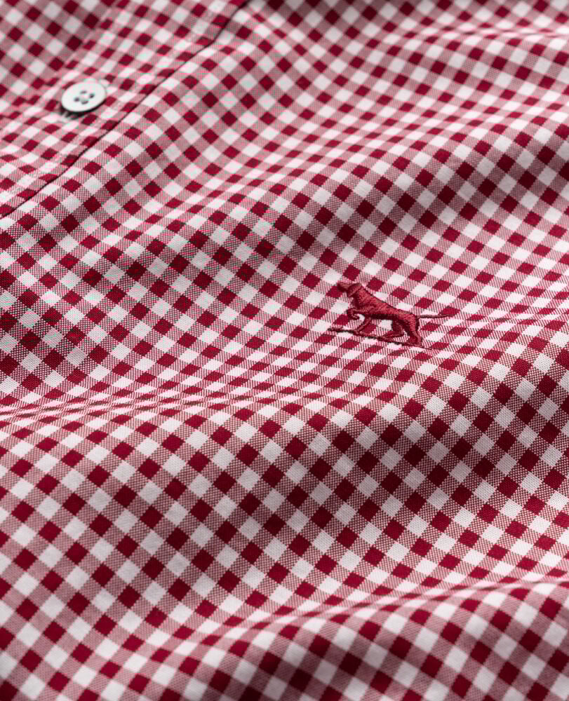 Gunn Check Oxford Sports Fit Shirt, CLARET, Detail 2