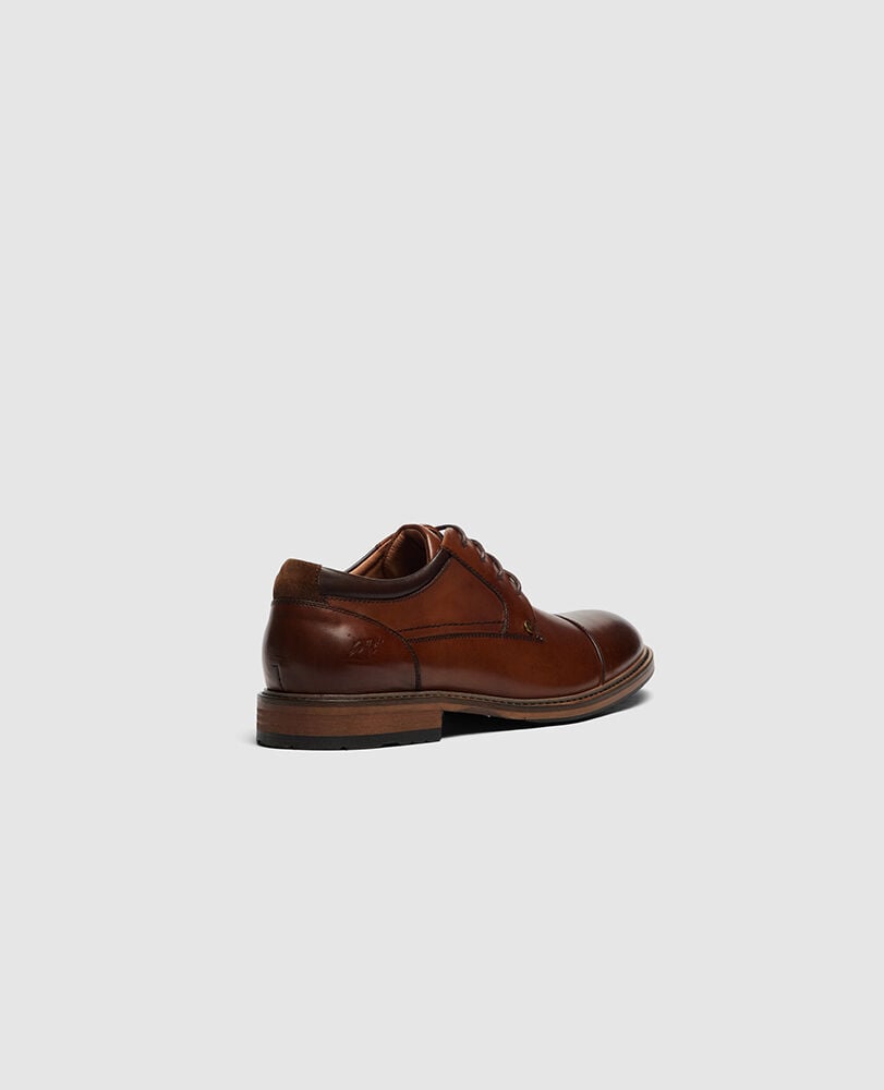 Darfield Derby Shoe, AMARETTO, Back