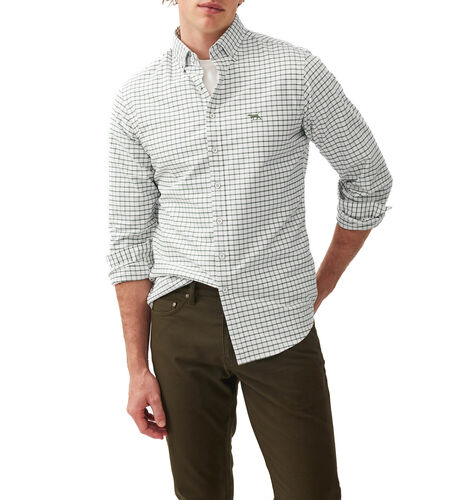 Oxford Valley Check Shirt, OLIVE