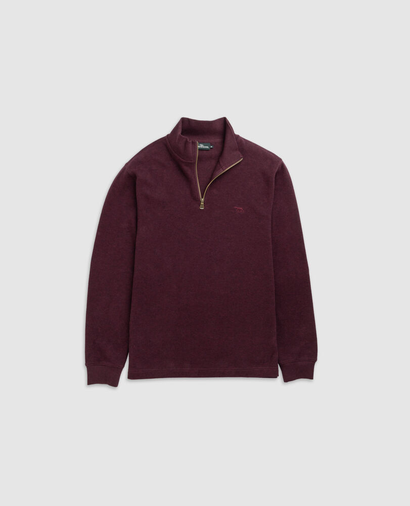 Sweatshirt col 1/4 zip alton ave, FIGUE NOIR, Flat Lay