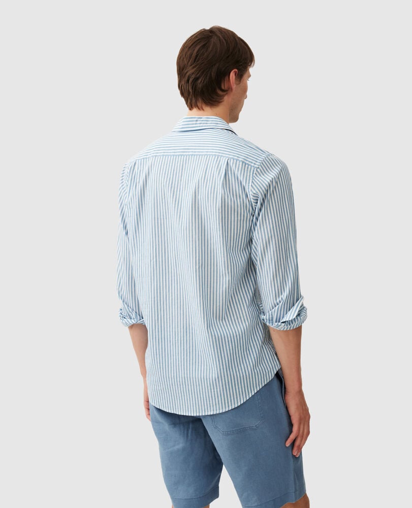 Ferry Landing Sports Fit Shirt, TEAL, Back