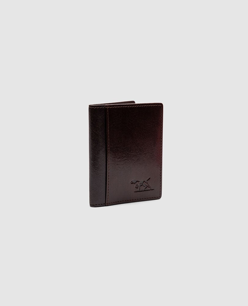 Walton Card Holder, CHOCOLATE, Off Front