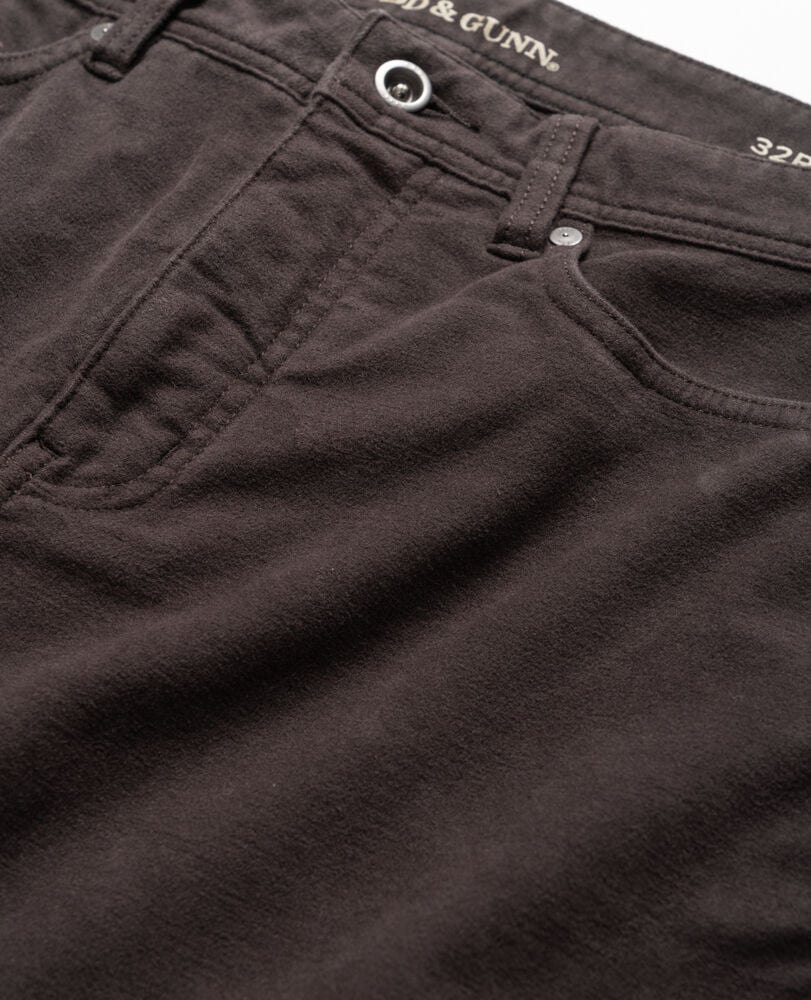 Albury Moleskin Straight Jean, CHARCOAL, Detail 2