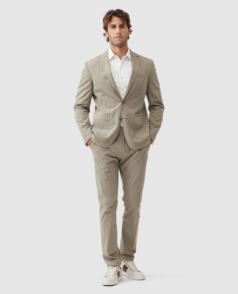 Hanmer Springs Straight Trouser, SAGE, Off Front