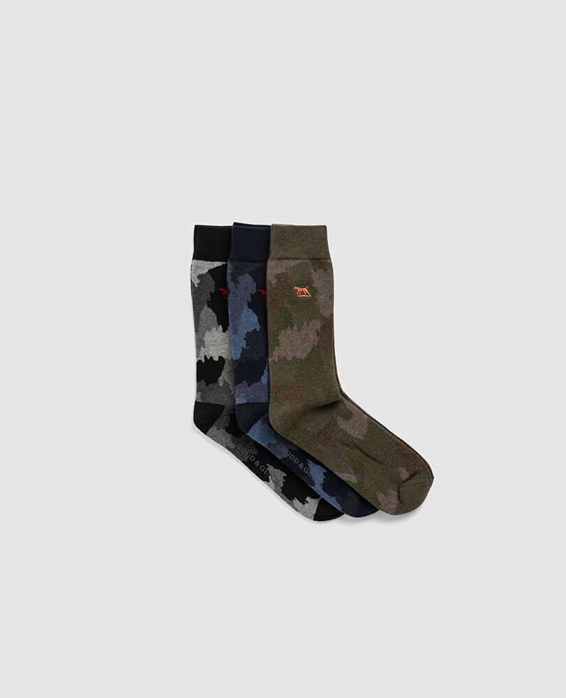 Duntroon Camouflage Strümpfe im Dreierpack, AUSWAHL, Back