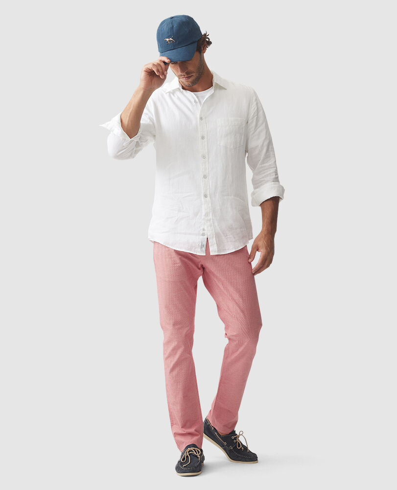 Gunn Straight Fit Jean, CORAL, Off Front