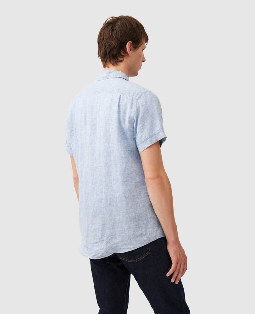 Palm Beach Sports Fit Shirt, DENIM, Back