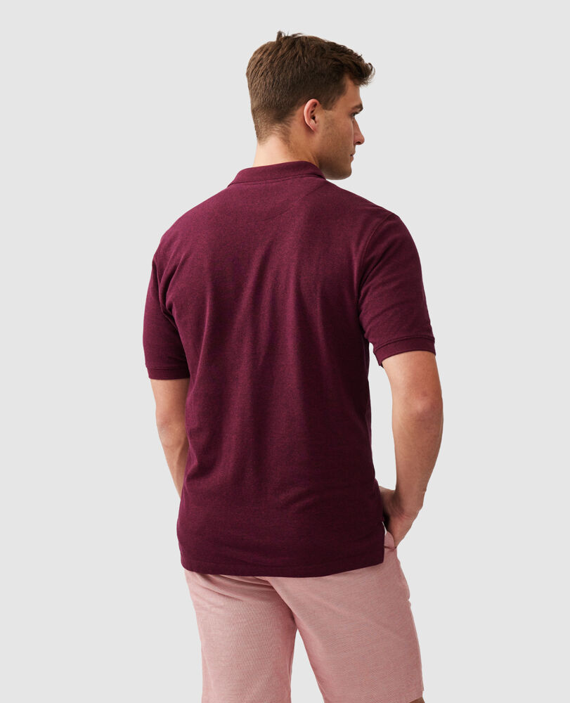 The Gunn Original Fit Polo, GRANAT, Back