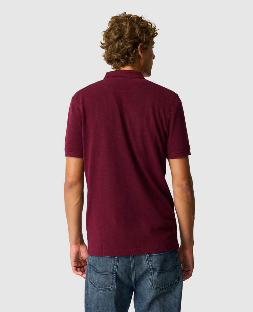 The Gunn Sports Fit Polo, OXBLOOD, Back