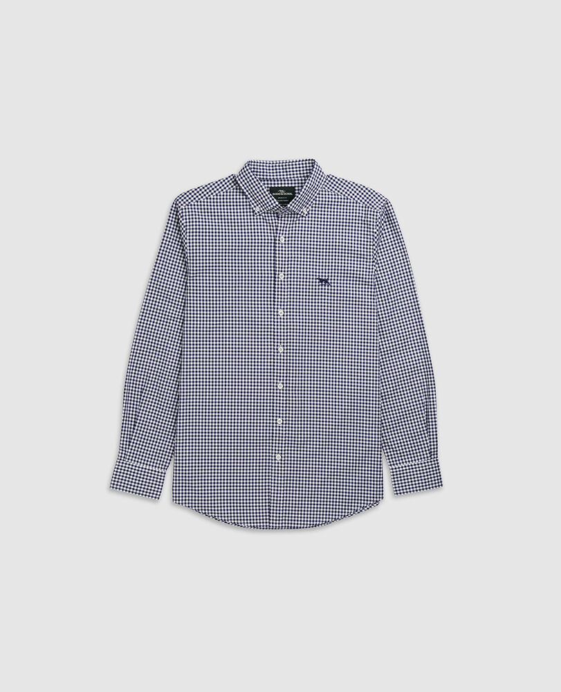 Gunn Check Oxfordhemd mit sportlicher Passform, SCHNEE, Flat Lay