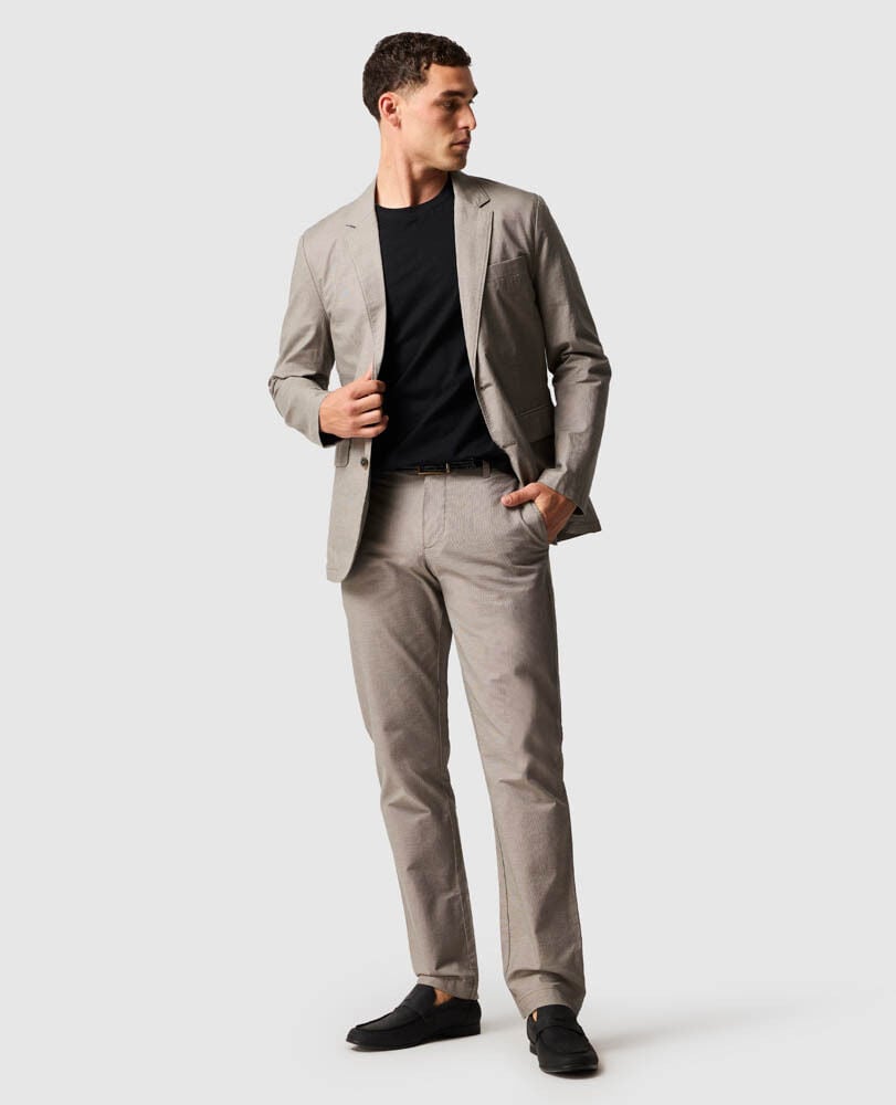Pantalon droit chino Gunn, LATTE, Off Front
