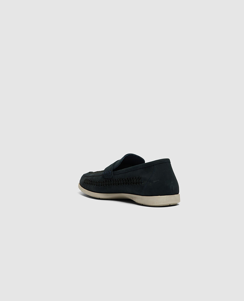 Gisborne Huarache Slip On, INDIGO, Flat Lay