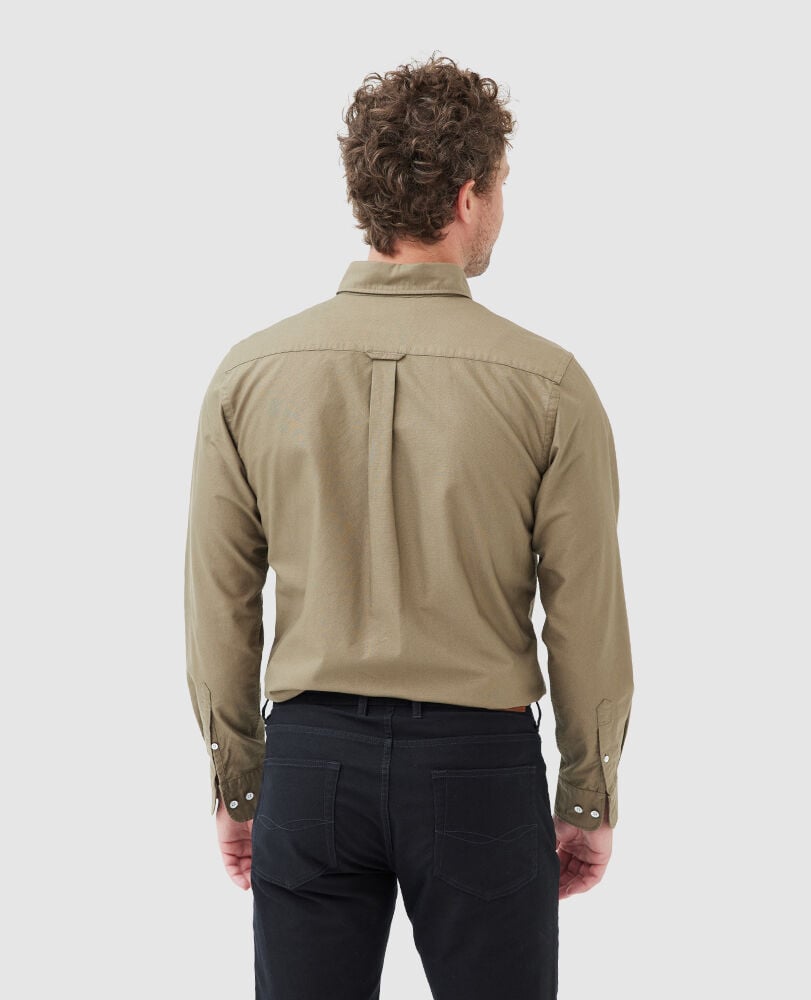Gunn Oxford Pd Sports Fit Shirt, OLIVE, Back