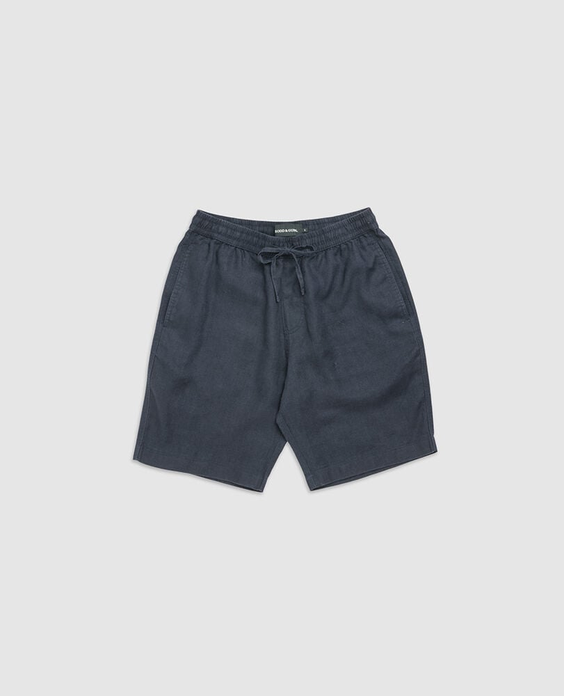 Linen 9" Resort Short, NAVY, Flat Lay