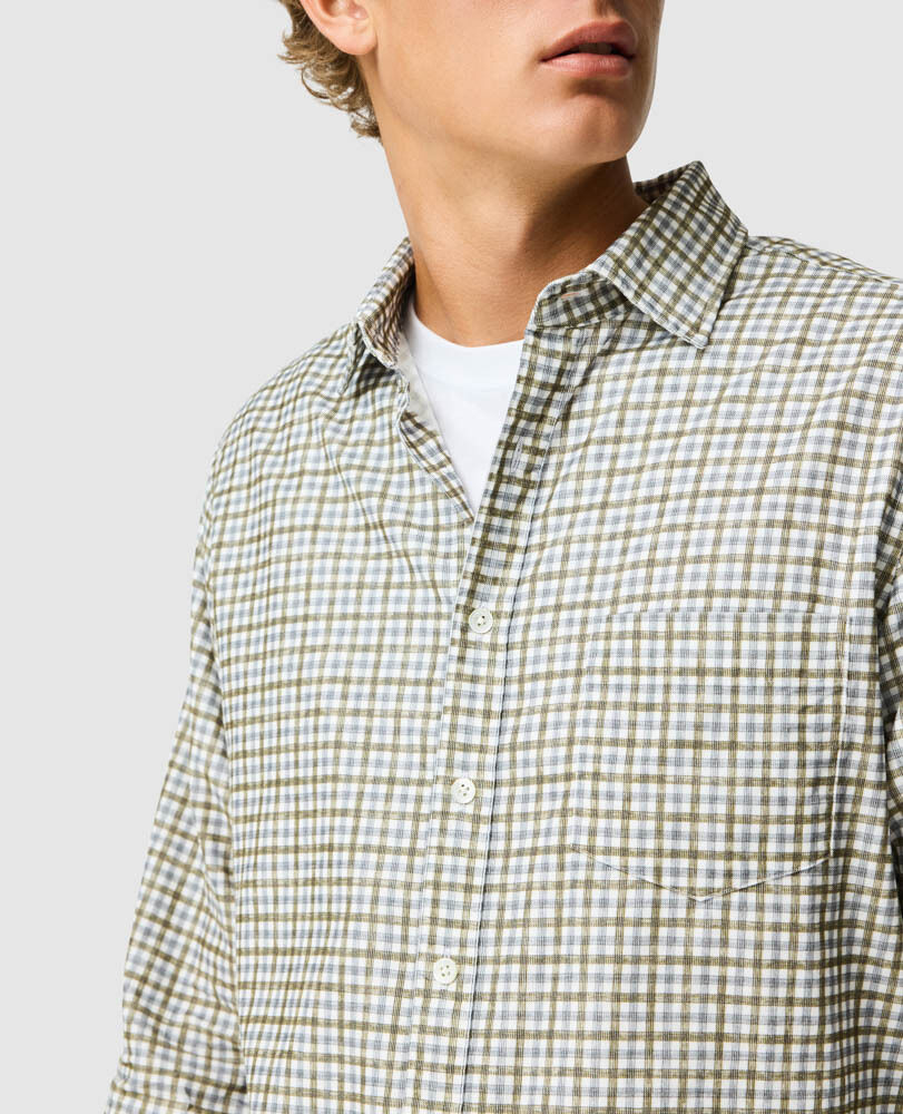 Gledknowe Sports Fit Shirt, OLIVE, Detail 3