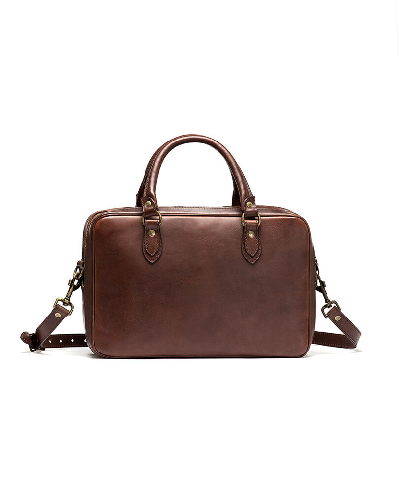 Britomart Laptop Bag, MUD, Flat Lay