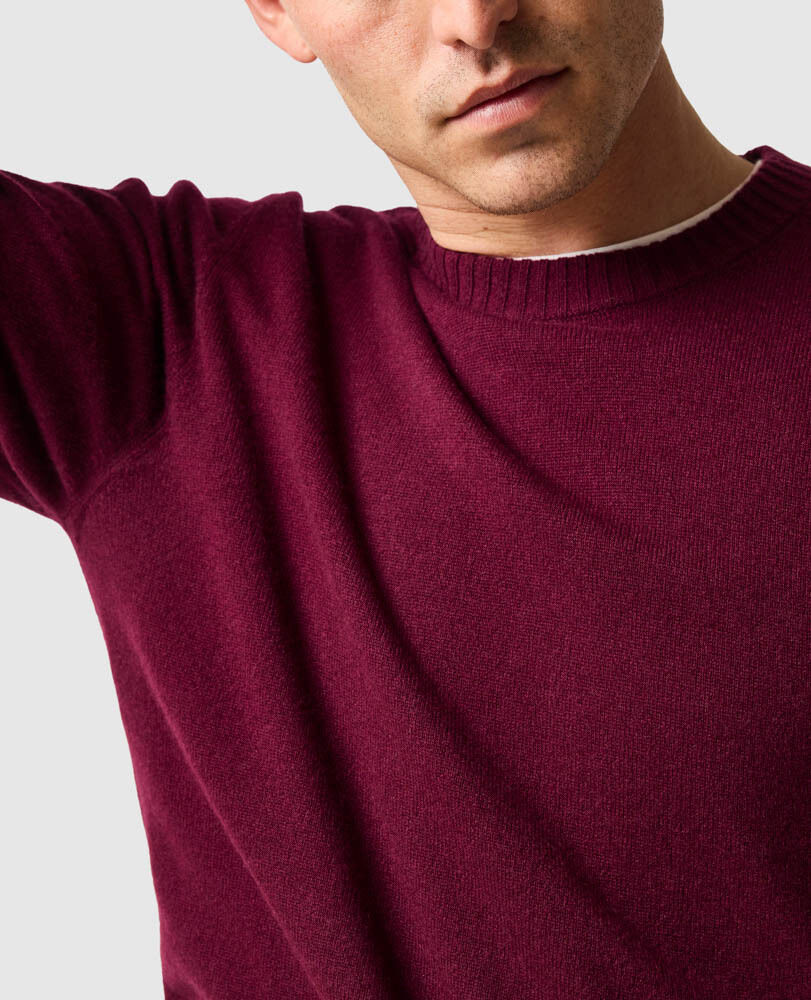 Stewart Island Knit, BURGUNDY, Flat Lay