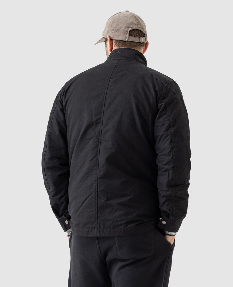 Harper Waxed Jacket, ONYX, Back