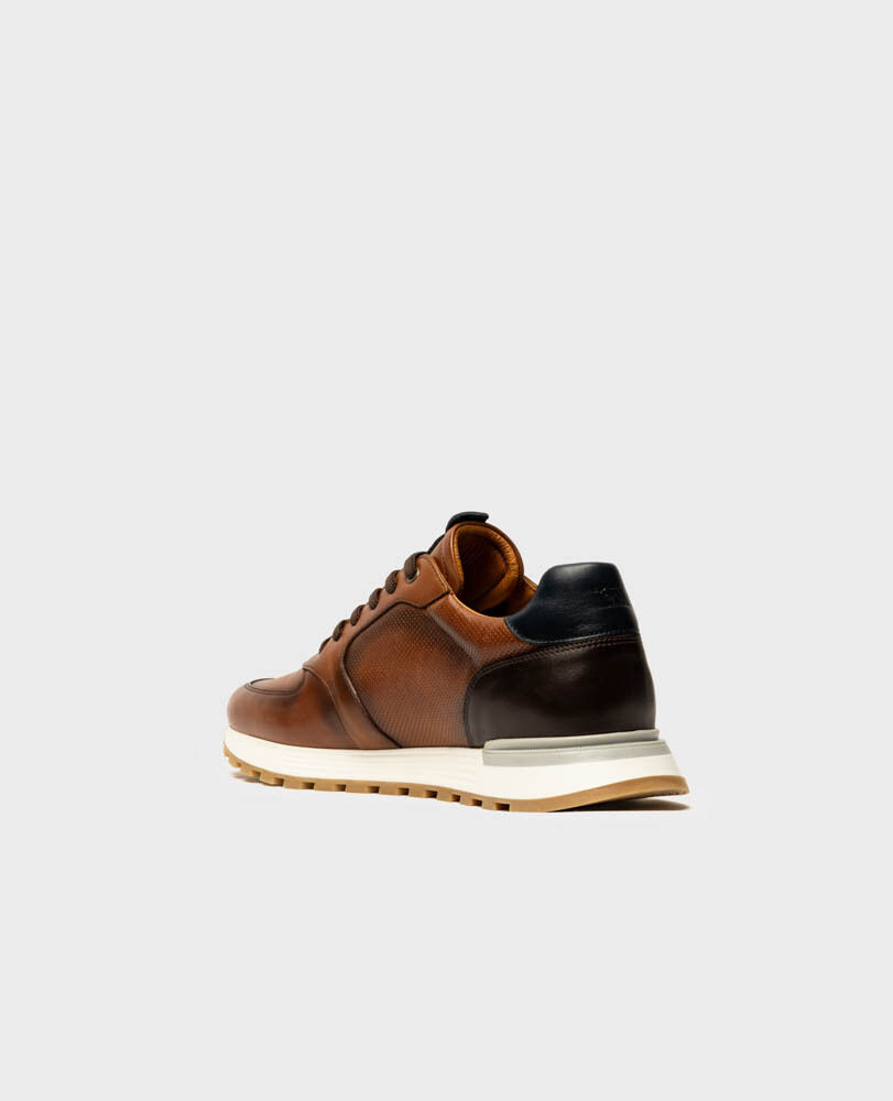 Peria Sneaker, COGNAC, Flat Lay