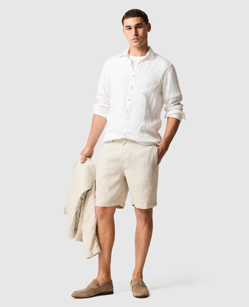 Coromandel Hemd mit sportlicher Passform, SCHNEE, Off Front