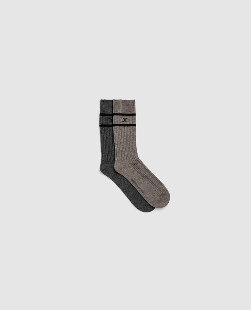 Line Out Sock Two Pack, CHARCOAL/TAUPE, Back