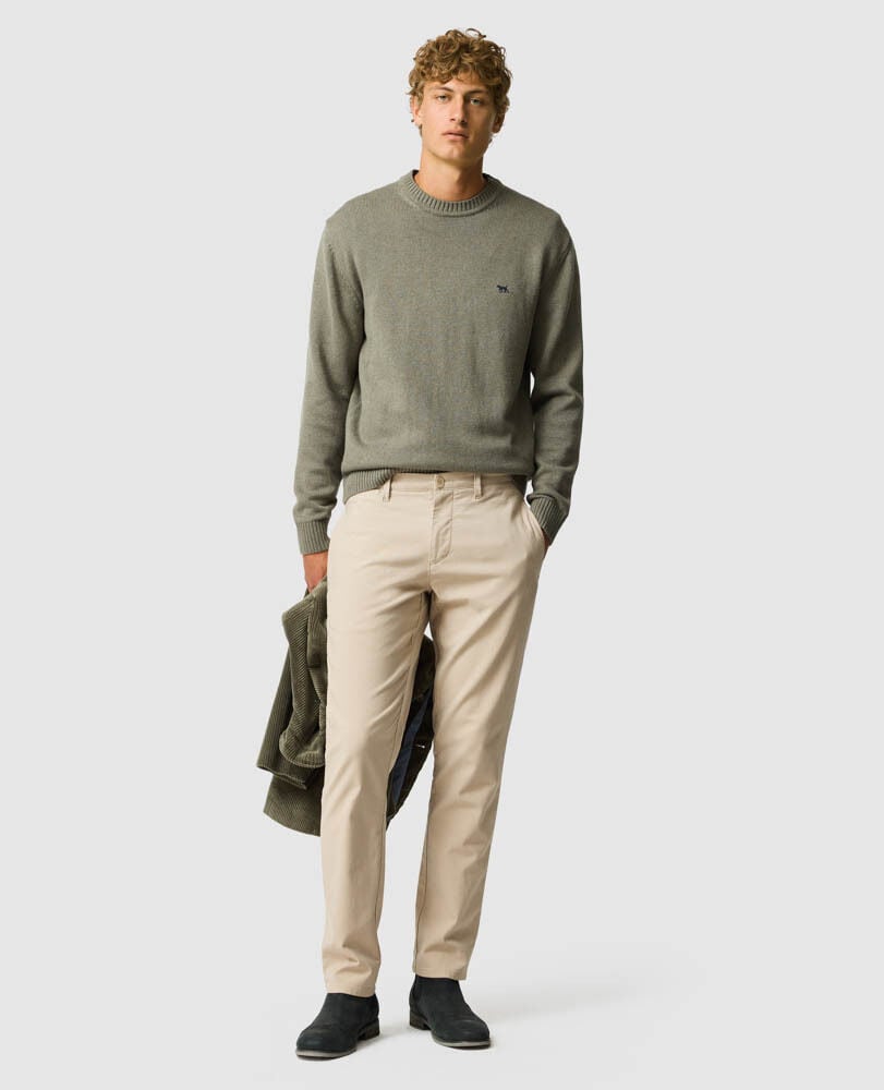 Motion Pant Straight, BEIGE, Off Front
